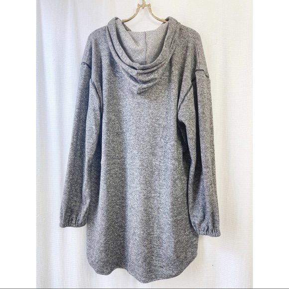 Soft grey tunic hoodie - Picture 4 of 5